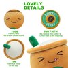 Ditucu Cute Coffee Cafe Cup Boba Plush Kawaii Bubble Plushie Milk Tea Pillow Soft Stuffed Animals Toys Gifts for Kids Brown 13.7 inch