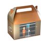 Hammont Paper Treat Boxes - (10 Pack) - Party Favors Treat Container Cookie Boxes Cute Designs Perfect for Parties and Celebrations 6.25" x 3.75" x 3.5" (Prison)