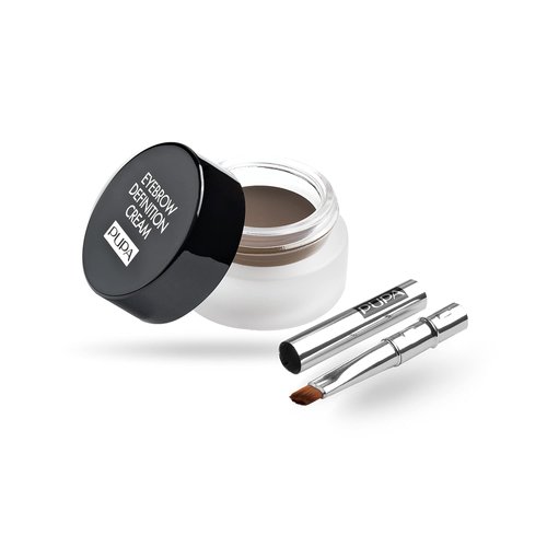 Pupa Milano Eyebrow Definition Cream - Perfect For Sculpting Eyebrows - Great Color Payoff - Natural Looking Results - Smooth, Super Pigment Texture - Long Lasting Hold - 004 Dark Chocolate - 0.09 Oz