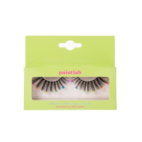 PaintLab Synthetic Lashes, Pure Love, Reusable False Eyelashes with Lightweight Band, Fun Look for Kids, Teens & Women, 1 Pair