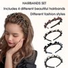 KKSS 4 Pcs Headband With Clips Accesorios Para El Cabello Clip Headbands for Girl head Bands for Women's Hair Braided Headbands for Women