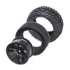 4Pcs 12mm Hex RC Wheels Tires Height 2.99 inch (76mm) for 1/10 On Road and 1/14 1/16 1/18 Scale Models Cars Truck Buggy with Foam Inserts