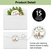 REWIDPARTY Woodland Animals Birthday Party Invitations with Envelopes & Stickers（Set of 15） Forest Animals Shaped Fill-in Invitations Woodland Greenery Invites Birthday Baby Shower Party Supplies
