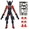 (Assembly Completed) 3D Printed T13 Action Figure, Dummy 13 Collectible Action Figure Articulated, for Collectors Desktop Decorations,muñeco de acción (Black Red)