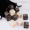 48 Pieces MTG Dice Counters Plus 1 Tokens Counter Marble D6 Bulk Dice Compatible with Magic The Gathering, Cards Gaming Accessories