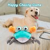 Dog Toys Escaping Crab Crawling Dog Toy with Music Control & Lights, Dancing Crab Dog Toy Obstacle Avoidance Interactive Fun Toys for Puppy/Small/Medium Dogs (Green)