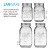 Jarware Mason Jar Cocktail Shaker Lid For Regular Mouth Mason Jar, Stainless Steel