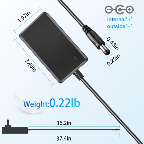 MTDZKJG 25.2V 1A Massage Gun Power Supply with 5.5×2.5&2.1mm Plug, 25.2v/1a 100~240V AC/DC Adapter Transformer 25.2v 1a 800ma 500ma Li-ion Power Adapter, for LED Strip Massager UV Nail Lamp Dryer