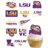 LSU Cupcake Toppers (24 Pcs) Lousiana State University Party Supplies for Football, Birthday Gift, Graduation Party Decorations (LSU Tigers)