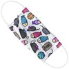 Cat Toys Mouse Fish Catnip Pattern 1-Ply Reusable Face Mask Covering with Adjustable Nose Wire, Unisex