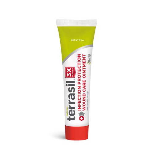 terrasil Wound Care 3X - Wound Healing Ointment, Infection Protection for Bed Sores, Pressure Sores, Diabetic Ulcers, Blisters, Cuts, Burns. Dermatologist-Tested, Hypoallergenic Approved (.5oz)
