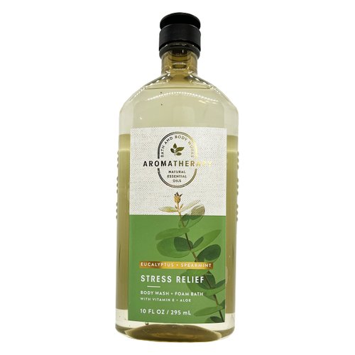 Bath & Body Works Aromatherapy Stress Relief - Eucalyptus + Spearmint Body Wash & Foam Bath, 10 Fl Oz
