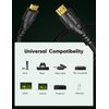 Cratree HDMI Cables 15FT Long - 8K Ultra High Speed HDMI Cable,48Gbps HDMI Braided Cord,8K 60hz,4K 120hz,eARC,HDCP 2.2&2.3 - Compatible for HDTV/PS5/Xbox
