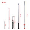 3 Pack Pick-up Tool Set - Extendable Magnetic Pick Up Tools and Flexible Grabber Claw - Retrieving Telescoping Magnet Pickup Tools - Flexible Extra Long Reach Bendable Curve Grabber with 4 Claws