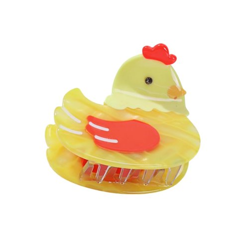 Novelty Chick Hair Clip,Acetate Claw Clips,Hair Clips for Women,Yellow
