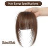 Ishua Clip in Bangs, Real Human Hair Bangs Hairpieces Wig, Bangs Hair Clips for Women (Medium Brown)