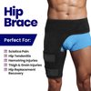 ARMSTRONG AMERIKA Hip Brace Thigh Compression Sleeve – Hamstring Compression Sleeve & Groin Compression Wrap for Hip Pain Relief. Support for Hip Replacements, Sciatica Pain Relief Brace - Small Left
