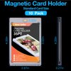 10 Pack - Magnetic Card Holder, 35PT Magnetic Trading Card Holder, Baseball Card Holder, Hard Acrylic Card Cases, Card Protector for Game Baseball Football Soccer Sports Card, Fit for Standard Card
