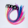 8 Pcs Color Braids Hair Extensions Girls Hairpieces Ponytail with Rubber Bands for Kids Colorful Synthetic Party Hair Accessories