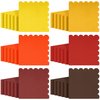 durony 150 Pack Scalloped Napkins 5 x 5 Inch Disposable Paper Napkins Gradient Color Napkins with Scalloped Edges for Dinner Wedding Birthday Party Supplies, Autumn Color