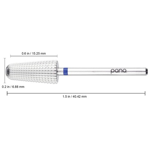 PANA 3/32" Volcano Nail Carbide Bit for Electric Dremel Drill Machine (Medium - M, Silver)