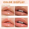 LZXLUKGIR Magic Color Changing Lip Oil Stain,2PCS Color Changing Lip Gloss Oil,Hydrating PH Lip Oil,Tinted Lip Plumping Gloss,Non-sticky Fresh Texture for Lip Care (Strawberry + Orange)