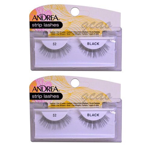 Andrea Strip lashes andrea 52 black (2 pack)