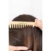 GranNaturals Wide Tooth Wooden Rat Tail Comb - Hair Tool for Teasing Strands & Post Styling - Peach Rattail Wood Pick Handle for Sectioning & Parting - Perfect for Professional & Personal Use