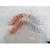 Generic Small pair of antique silver or rose gold crystal hair clip clamp (Crystal option: No crystals, Primary color: Silver)