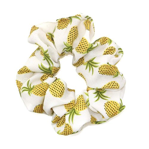 Fodattm 4PCS Elastic Hair Scrunchies Hair Bands Hair Ties Scrunchy Hair Rope Ponytail Holder for Women (Pineapple pattern)