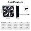 Easy Cloud Computer Fan with AC Plug-120mm Fan 120V 110V 220V with Variable Speed Controller Muffin Axial Fan 12V Case Cooling Fan Small USB Fan for PC Cabinet Doorway Receiver Xbox
