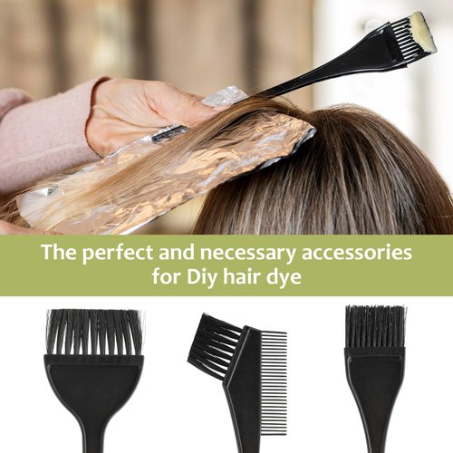 Abeillo Hair Dye Brush Set - 3pcs Tinting Combs, Sharp Tail Comb Mixer for Tint Application, Salon and Home Use