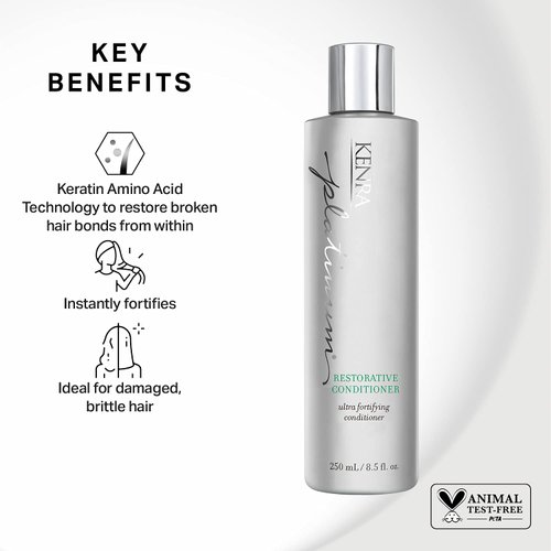 Kenra Platinum Restorative Conditioner | Ultra Fortifying | Kerating Amino Acid Technology To Restore Broken Hair Bonds From Within | All Hair Types | 8.5 fl. oz