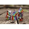 HD Polyhedral DND Dice Set RPG Rainbow Dice for Dungeons and Dragons(D&D) Role Playing Game,MTG,Pathfinder,Table Game,Math Games Dice Set with Dice Pouch