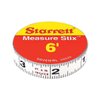 Starrett Tape Measure Stix with Adhesive Backing - Mount to Work Bench, Saw Table, Drafting Table - 1/2" x 6', English Metric, Right-Left Reading - SM46WRL