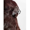 HAQUIL Metal Black Skeleton Hand Hair Clip, Skull Hand Hair Claw Clips, Goth Gothic Hairclips For Women and Girls Gift Hair Clamps Headwear Accessories