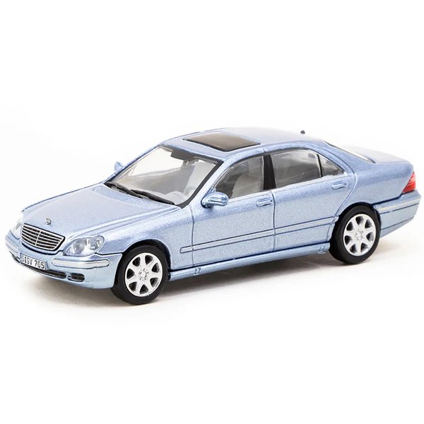 S-Class Horizon Blue Metallic "Global64" Series 1/64 Diecast Model by Tarmac Works T64G-072-BL