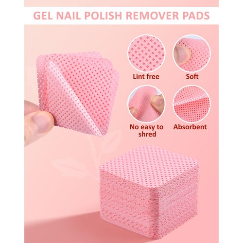 MORGLES 300pcs Lint Free Nail Wipes with Nail Polish Remover Kit, Pink Nail Clips with 2PCS Nail Files and Buffers, Rose Cuticle Oil, Cuticle Trimmer, Cuticle Pusher