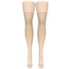 Truform 30-40 mmHg Compression Stockings for Men and Women, Thigh High Length, Closed Toe, Beige, Small (30-40 mmHg)