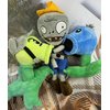 JHESAO 3 PCS Plants and Zombies Plush Brown Coat Gatling Peashooter Plush Toys Normal Zombies Ice Peashooter PVZ Plush 1 2 Stuffed Soft Doll Conehead Zombies New