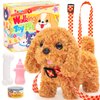 Tagitary Plush Toys Puppy Electronic Toy Dogs That Walk and Bark,Tail Wagging Fake Dog Interactive Dog Toy for Kids with Leash,Easter Christmas Birthday Gift for Toddlers Kids