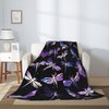 Dragonfly Blanket Warm Plush Dragonfly Flannel Throw Blanket Super Soft Fleece Cozy Fuzzy Dragonflies Stuffed Animal Blanket Gifts for Kids Teens Adults Room Decor 40"X50"
