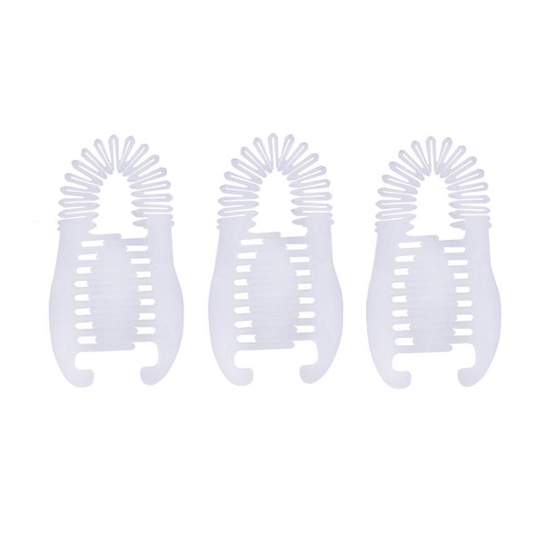Fodattm 3PCS Women Stretch Flexible Hair Combs Tooth Headband Interlocking Banana Clip Clincher Two Sides Hair Comb Elongated Ponytail Holder Hair Styling Tool (Clear)
