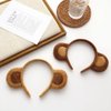 2PCS Cute Monkey Ear Headband Brown Cartoon Hair Accessories Photography Festival Funny Props Hair Clip Animal Ear Hair Band