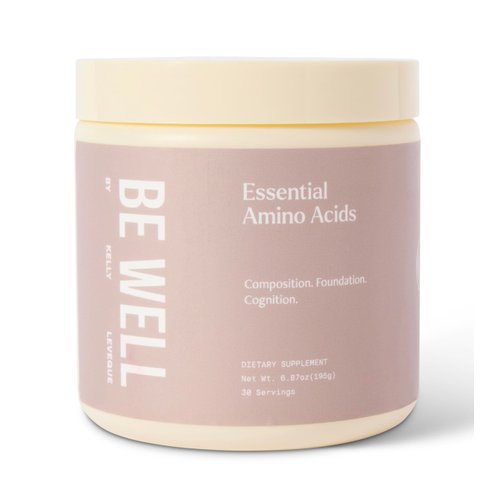 Be Well by Kelly Essential Amino Acids Unflavored Powder Supplement Plant-Based (6.87oz) BCAA 9 EAA's
