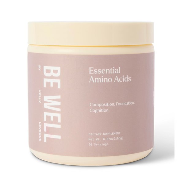Be Well by Kelly Essential Amino Acids Unflavored Powder Supplement Plant-Based (6.87oz) BCAA 9 EAA's
