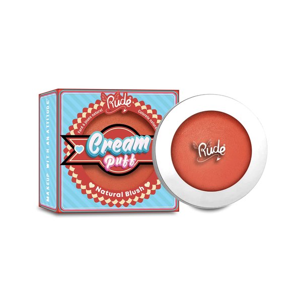 Cream Puff Natural Blush - Fruit Tart by Rude Cosmetics for Women - 0.21 oz Blush