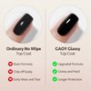 GAOY Gel Top Coat and Base Coat Set, 2 Pcs 7.3ml Glassy Top Coat and No Wipe Foundation Combination for UV Light Cure Gel Nail Polish