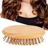 Wooden Massage Comb, Oval Wood Bristle Hair Brush Without Handle Mini Wood Bristle Hair Brush Brush Wooden Scalp Massager Hair Comb for All Hair Types Improve, Prevent