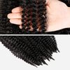 AU-THEN-TIC 18 Inch 2 Pack Afro Kinky Twist Braid Hair Pre Looped Springy Long Braiding Hair for Twist Crochet Braid Synthetic Hair Extensions (18 Inch (2 Pack), 1-Jet Black)